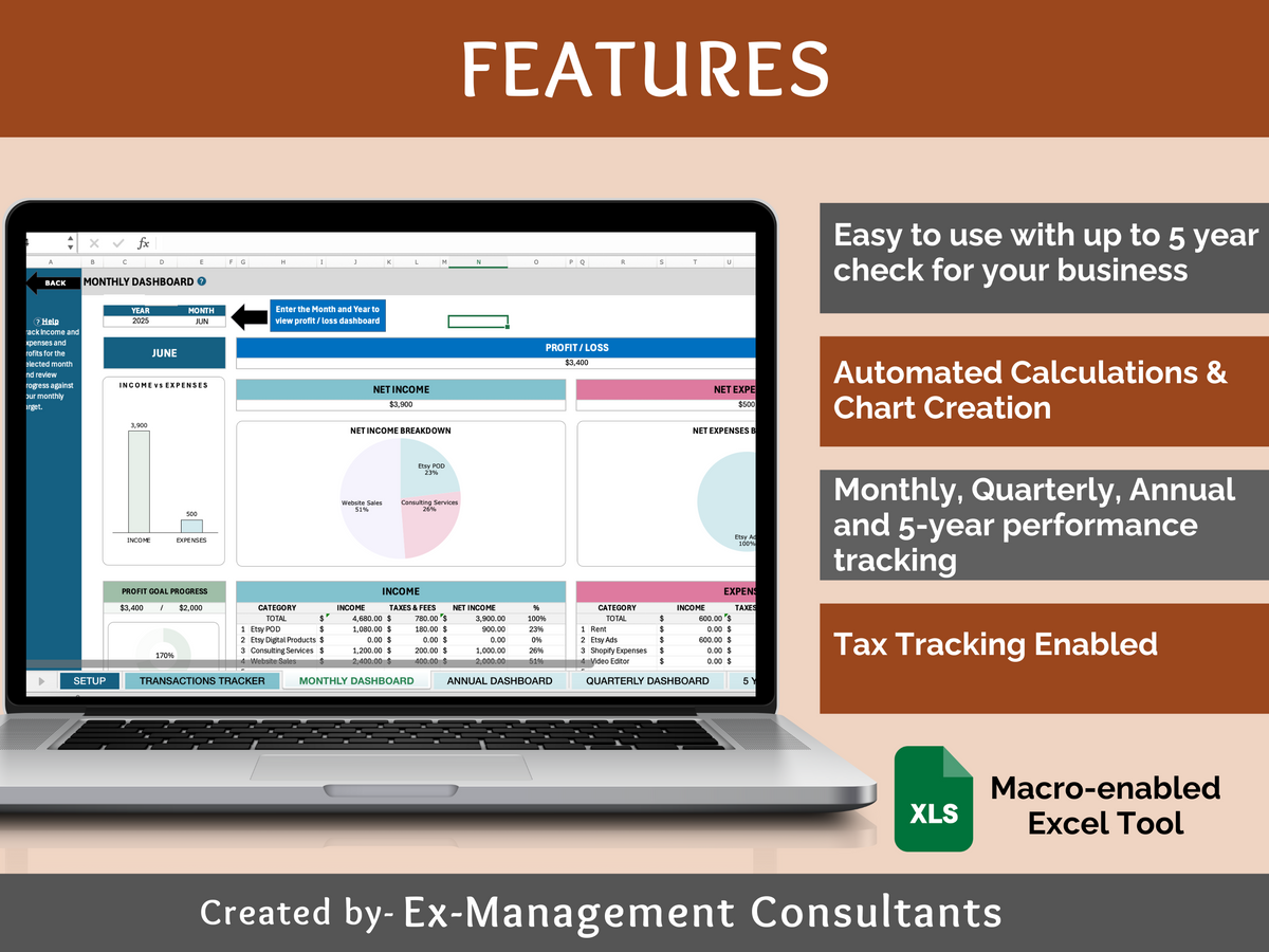 Small Business Bookkeeping Excel Tool