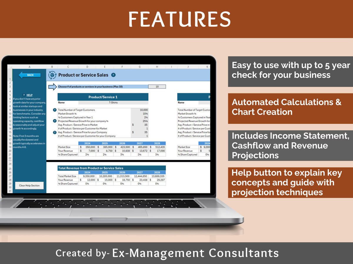 Business Plan Financial Projections Excel for Startups and Small Business Owners